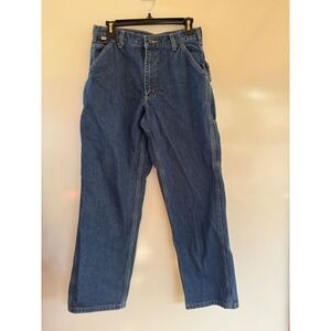 Carhartt FR Flame Resistant Work Dungaree Jeans Blue Denim Mens 30x29 Utility